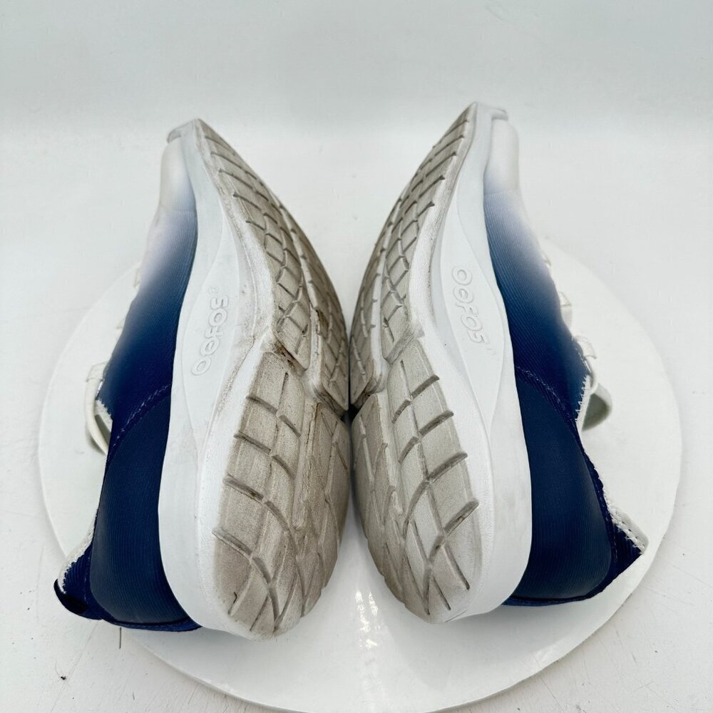 OOFOS OOmg Low Men Size 9.5 Navy White Ombre Recovery Shoes - Picture 6 of 11
